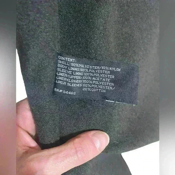 Mens 42R Double Breasted Long Coat removable Liner by Claiborne - Picture 8 of 11